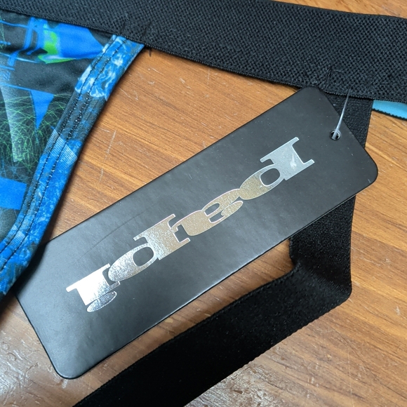 Papi Men’s Blue Patterned Jockstrap - Picture 3 of 5